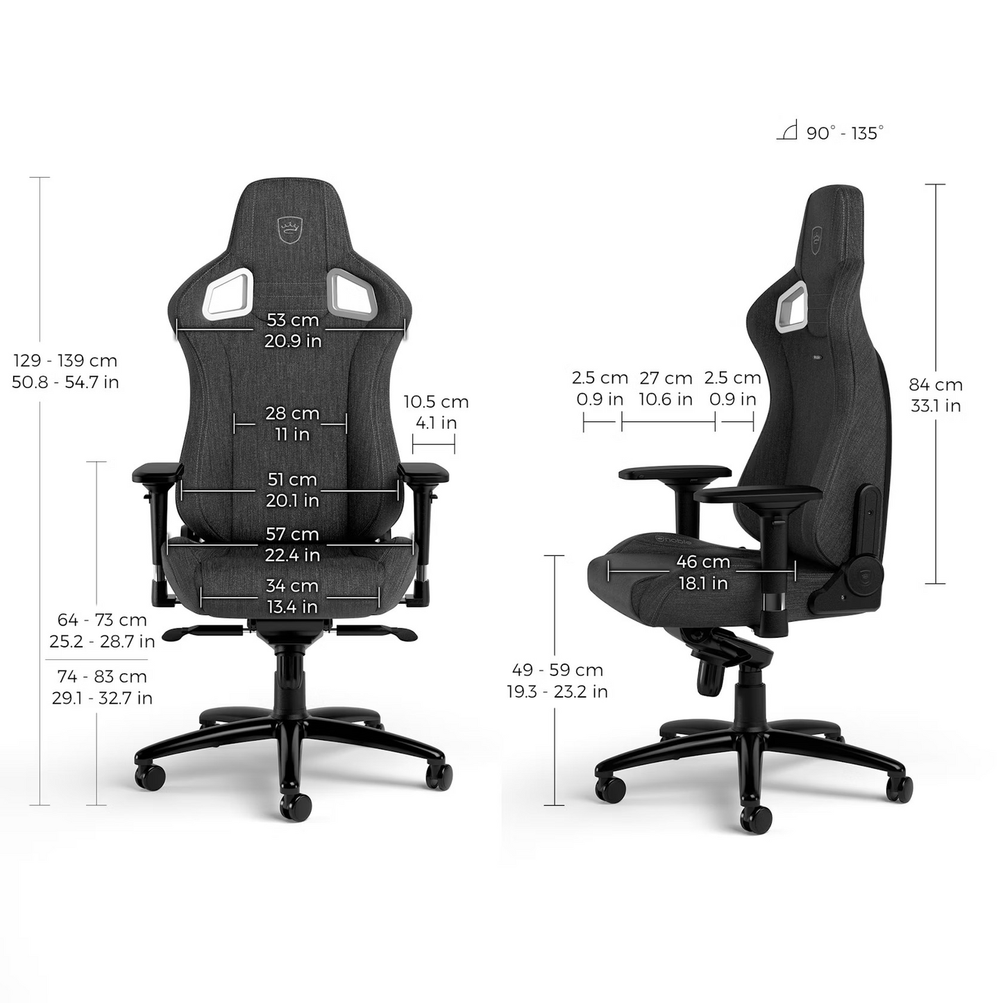 Noblechairs EPIC TX 布藝人體工學高背電競椅